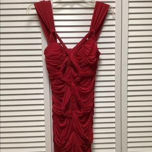 Red evening dress